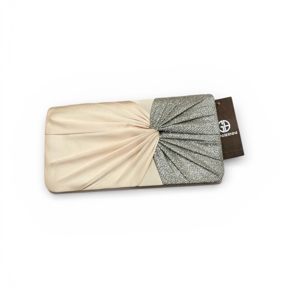 Giani Bernini Cream and Silver Clutch